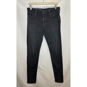 ADRIANO GOLDSCHMIED AG The Farrah Skinny High-Rise Black Jeans SIZE 30R‎